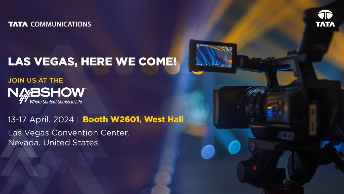 📢 The #NABShow 2024 is here! We’re stoked to be a part of the @NABShow 2024 hosted at the Las Vegas Convention Centre, beginning this week. At the event, we’ll be showcasing the unbeatable power of our Media business and how our global #network infrastructure seamlessly…
