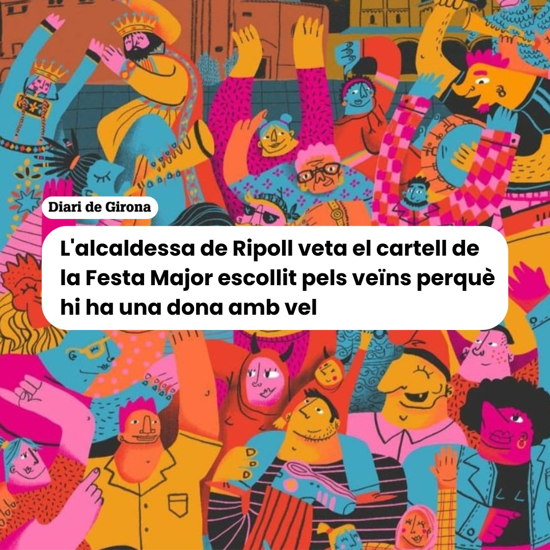 Censurar el cartell guanyador de la Festa Major de Ripoll és un atac a la llibertat d'expressió.

Com PP i Vox, Orriols governa vetant i Junts ha abraçat la seva agenda racista i xenòfoba. Som un país divers i obert i no permetrem que l'extrema dreta ataqui la nostra pluralitat.