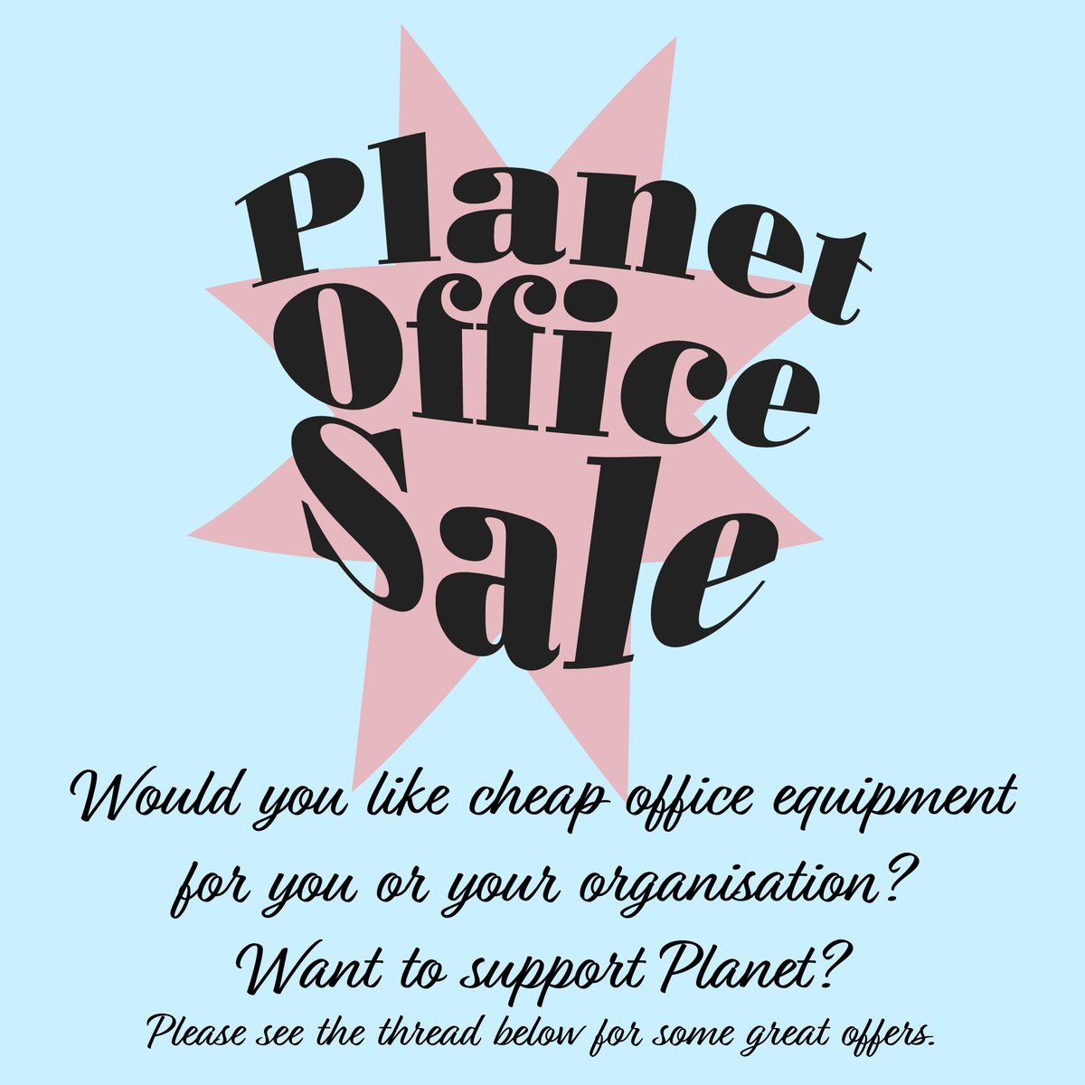 📢Planet stuff still for sale! Want to support us & get a bargain? Thanks to all who've purchased items so far Check out this 🧵 for special offers on a projector & office chair 📽️💺 Useful for either an organisation or an individual Please retweet. Diolch yn fawr! 🧵1/4