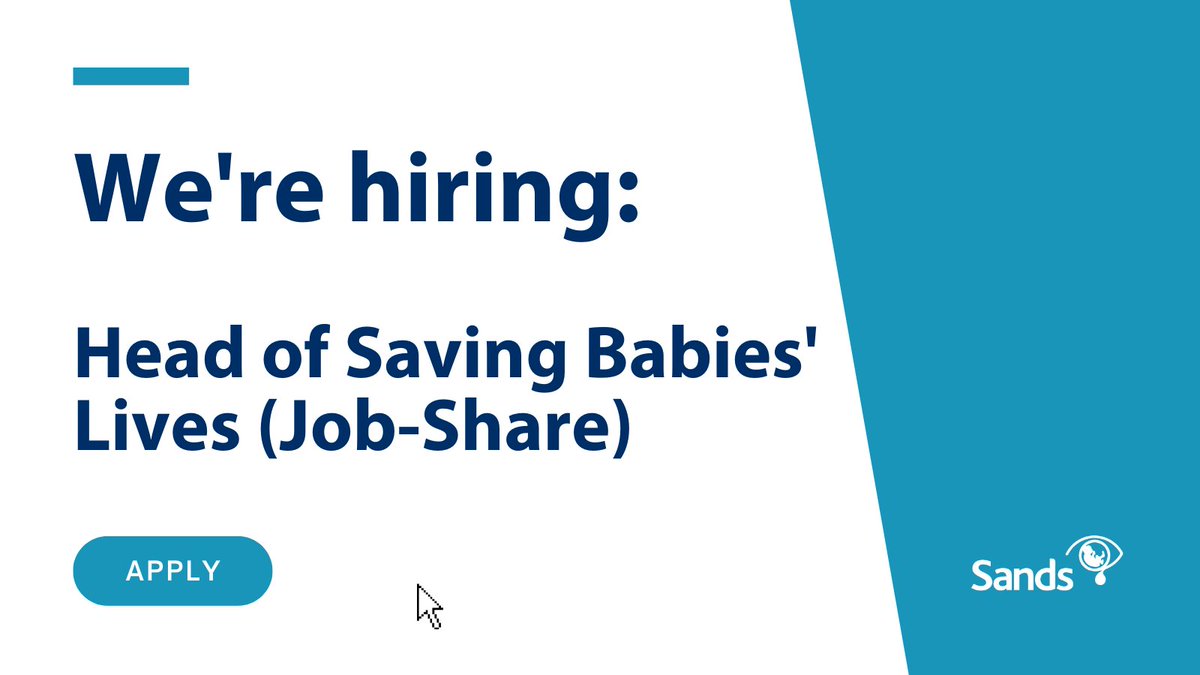 We are hiring! 📢 ⭐ Head of Saving Babies' Lives (Job-Share) Learn more and apply ➡️ sands.org.uk/jobs We can offer you: 🏡 Remote working + allowance 🏖️ 28 days of annual leave + bank holidays 📝 Life insurance 😀 Flexible working #CharityJobs #SavingBabiesLives