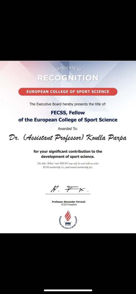 @E_C_S_S #WeAreSportScience Many thanks to the distinguished Professors for their support. @MarcoBeato1 @RomainMeeusen and Tobias Vogt (from Germany).