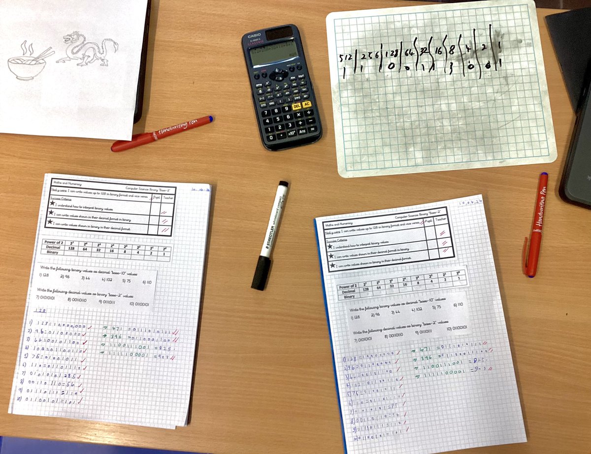 Year 6 were understanding the language of computers and converting back and forth between base-2 and base-10 number formats @EAS_STEM @torfaencouncil