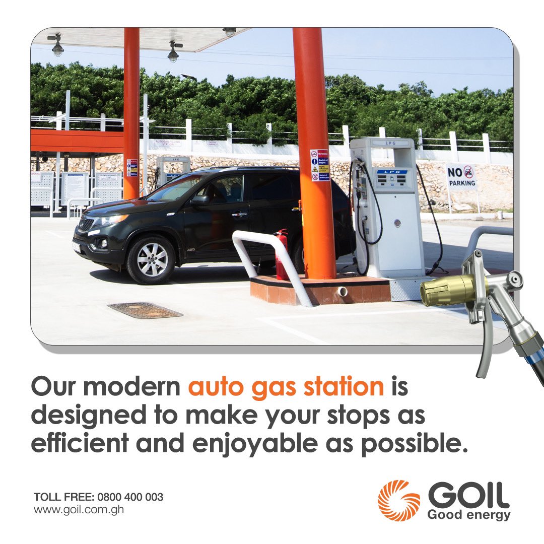 You can access our modern auto gas facilities at our Burma Camp & Kpeshie service stations in Accra. #ModernAutoGasStations #EnergizedForMore #GOIL #Goodenergy