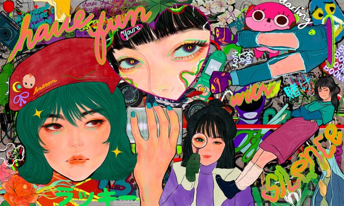 「green hair green nails」 illustration images(Latest)
