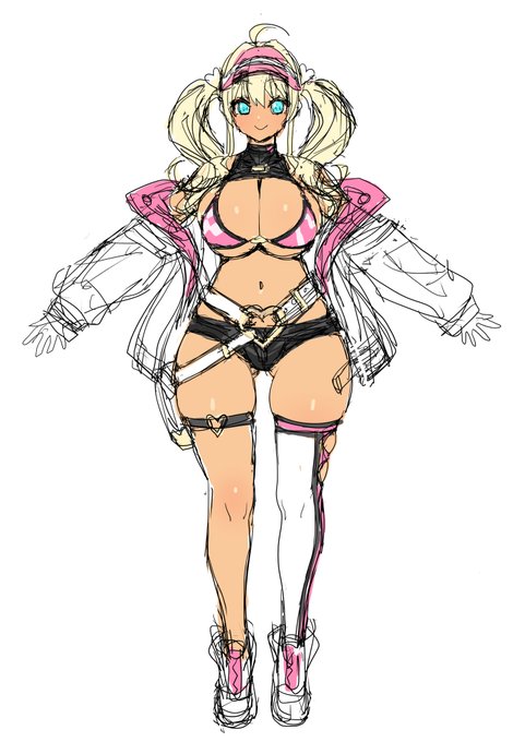 うちの子の三面図的なものを描こうとしたけど全然左右対称に描けなくて正面で挫折した('・ω・`) 