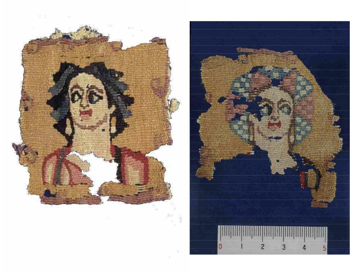 These tapestry fragments excavated in the 1970s at Attar Caves in Iraq are a great reminder that 'Coptic textiles' in Egypt are just the tip of the iceberg of what once existed all over the Roman Empire and its periphery. [Photos from iraq.emb-japan.go.jp/files/00052167…]
