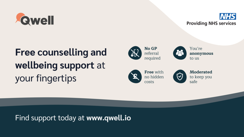 If you're a #WorcestershireHour adult in need of some emotional wellbeing support, you can find free, safe & anonymous support at Qwell:  tinyurl.com/PVqwell23.  #MentalHealth #WellbeingWednesday