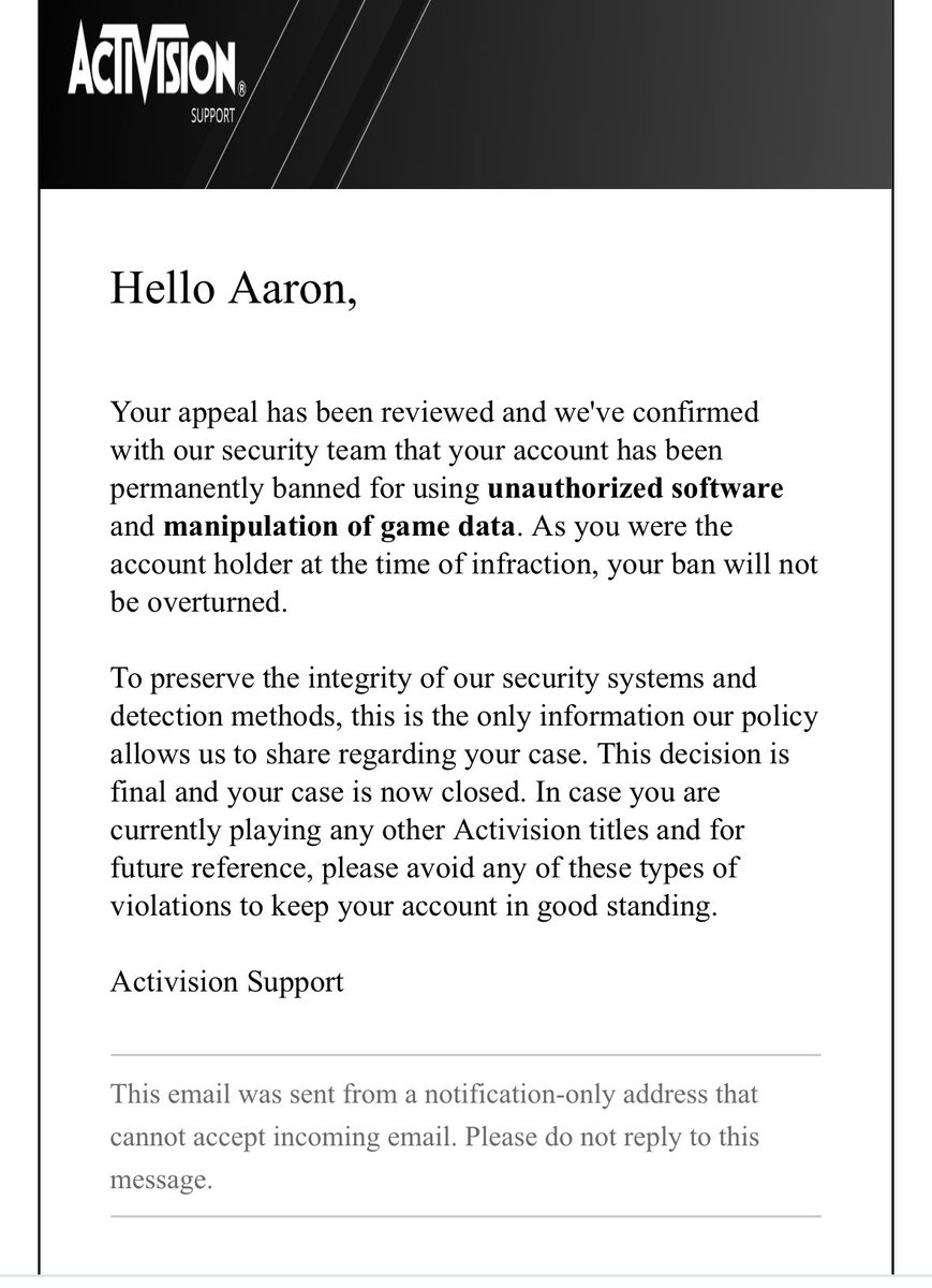 AtownUCEM's tweet photo. @ATVIAssist wtf is this ??? Unauthorized software what an a box elite controller you fucking snakes taking peoples money than banning there accounts manipulating game data who the fuck knows how to do that @CallofDuty @ATVIAssist @Activision https://t.co/0G08oLY442