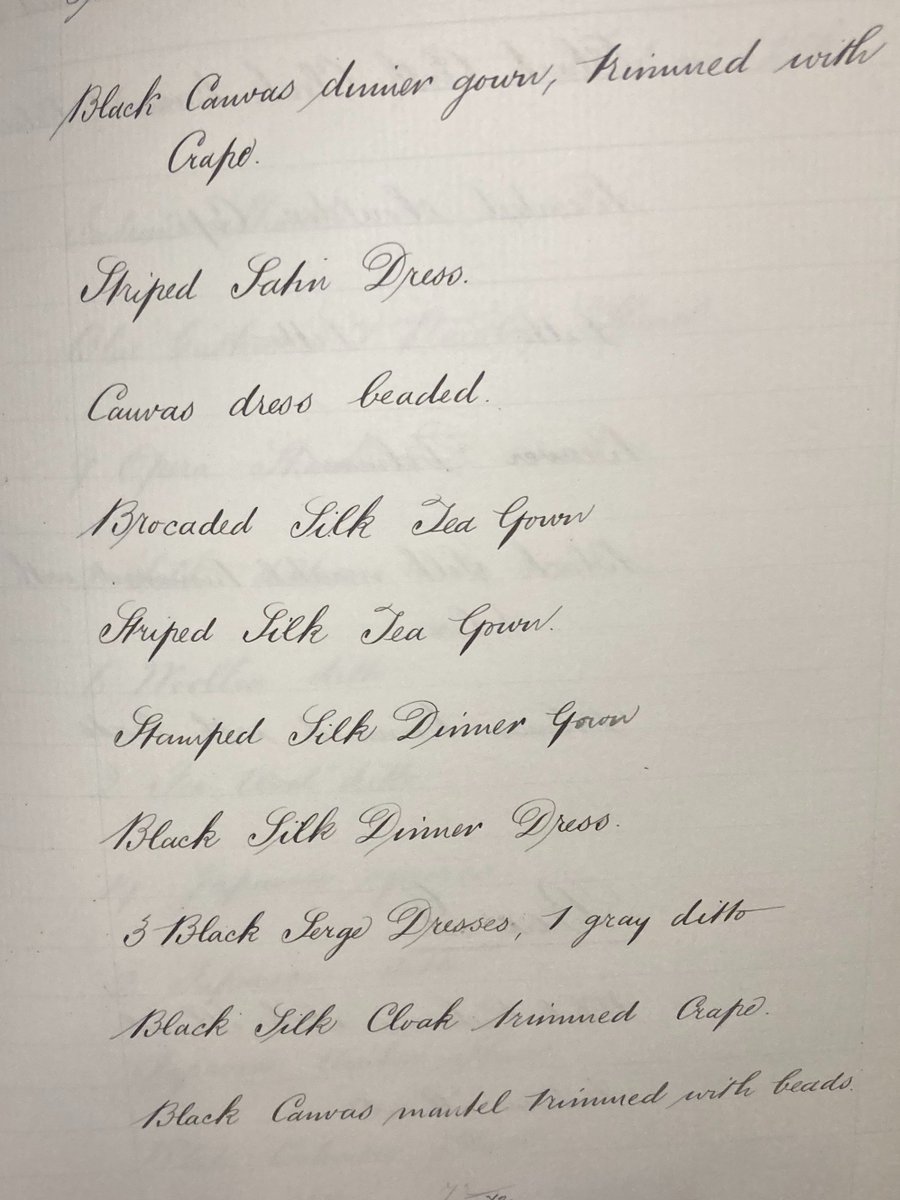 This inventory details the goods held by Duchess Flora (first wife of the 15th Duke) at the time of her untimely death in 1887. Among her possessions was fashion for all occasions incl. court, tea and dinner dresses, jewellery & accessories. #ArchiveFashion @ARAScot #Archive30