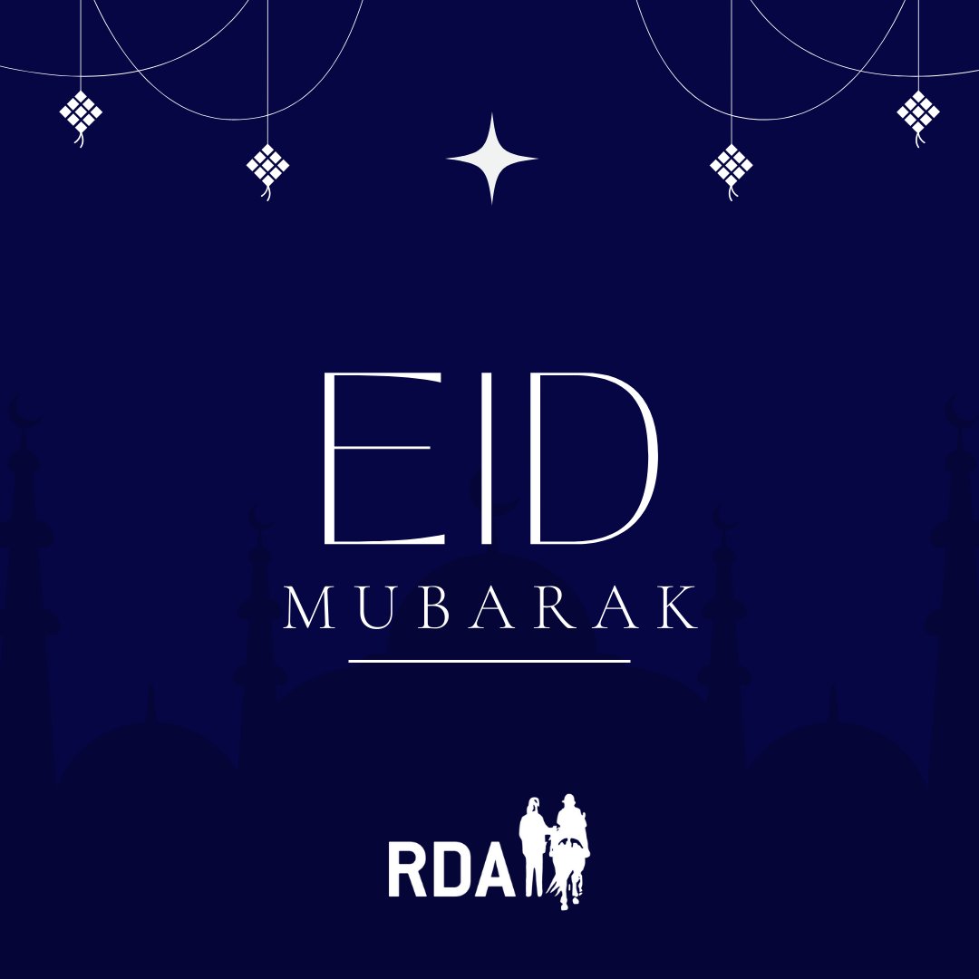 Wishing you a blessed and happy Eid, from us all at RDA 🌙 Eid-al-Fitr is a three-day long festival, marking the end of Ramadan every day from dawn to dusk, for the Muslim Community. We wish all RDA participants and volunteers celebrating, Eid Mubarak!