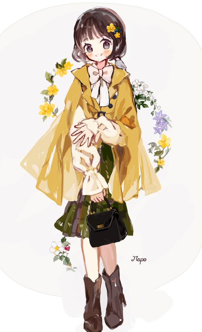 「boots yellow coat」 illustration images(Latest)