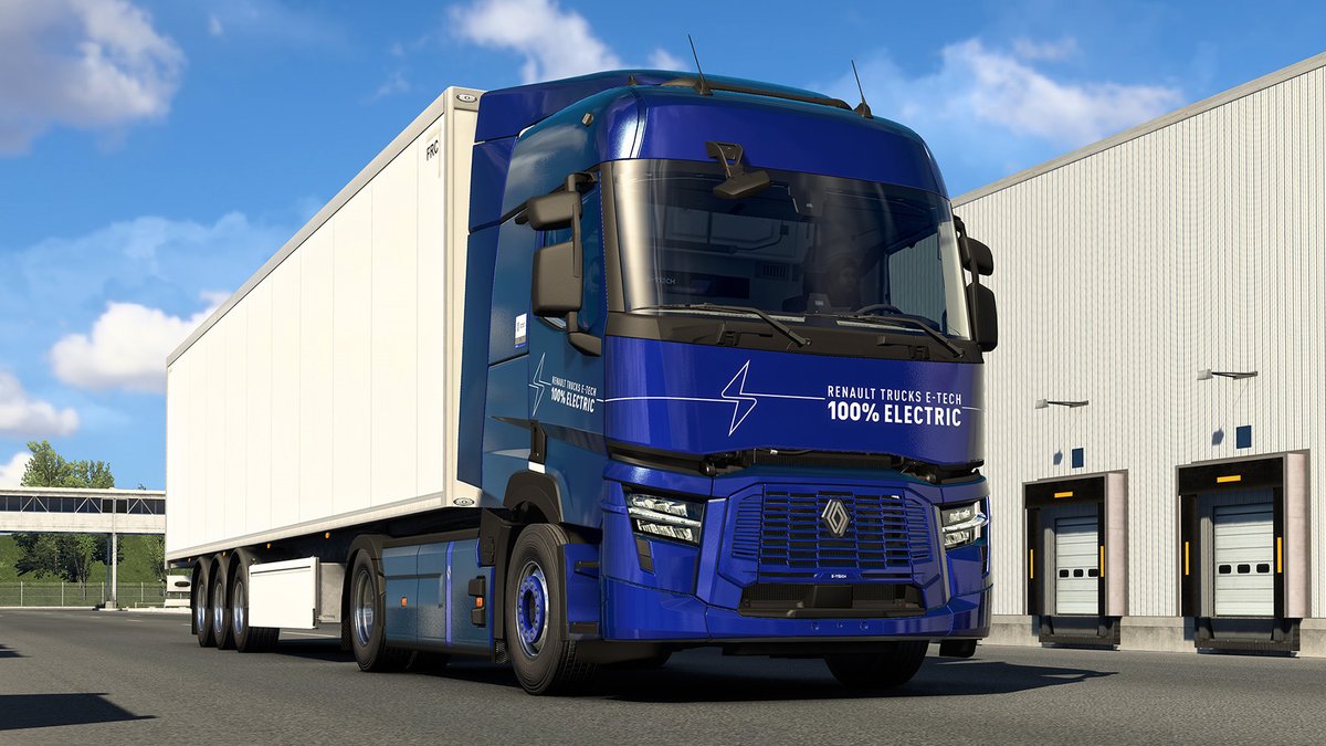 We are excited to reveal, that the @RenaultTrucksCo E-Tech T will be the first fully electric truck coming to Euro Truck Simulator 2! 🚛⚡️ In the blog, you will find all the information about it and the design contest you can take part in! See more 👇 blog.scssoft.com/2024/04/renaul…