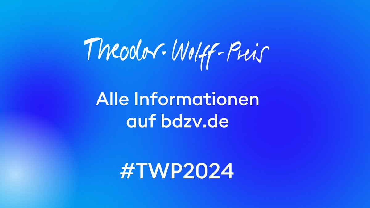 15 Nominierte für den Theodor-Wolff-Preis 2024! Herzliche Glückwünsche. Die eigentlichen Preisträger werden am Abend des 11. September bei der feierlichen Preisverleihung in Berlin bekannt gegeben. #TWP2024 Stay tuned. tinyurl.com/ya8uhtem
