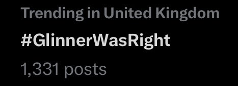 This is trending, #GlinnerWasRight Graham Linehan was right all along, I’m proud of how he’s handled himself over the years because I know from personal experience that all of the flack we see people in the public eye get from this, is only scratching the surface. The amount of…