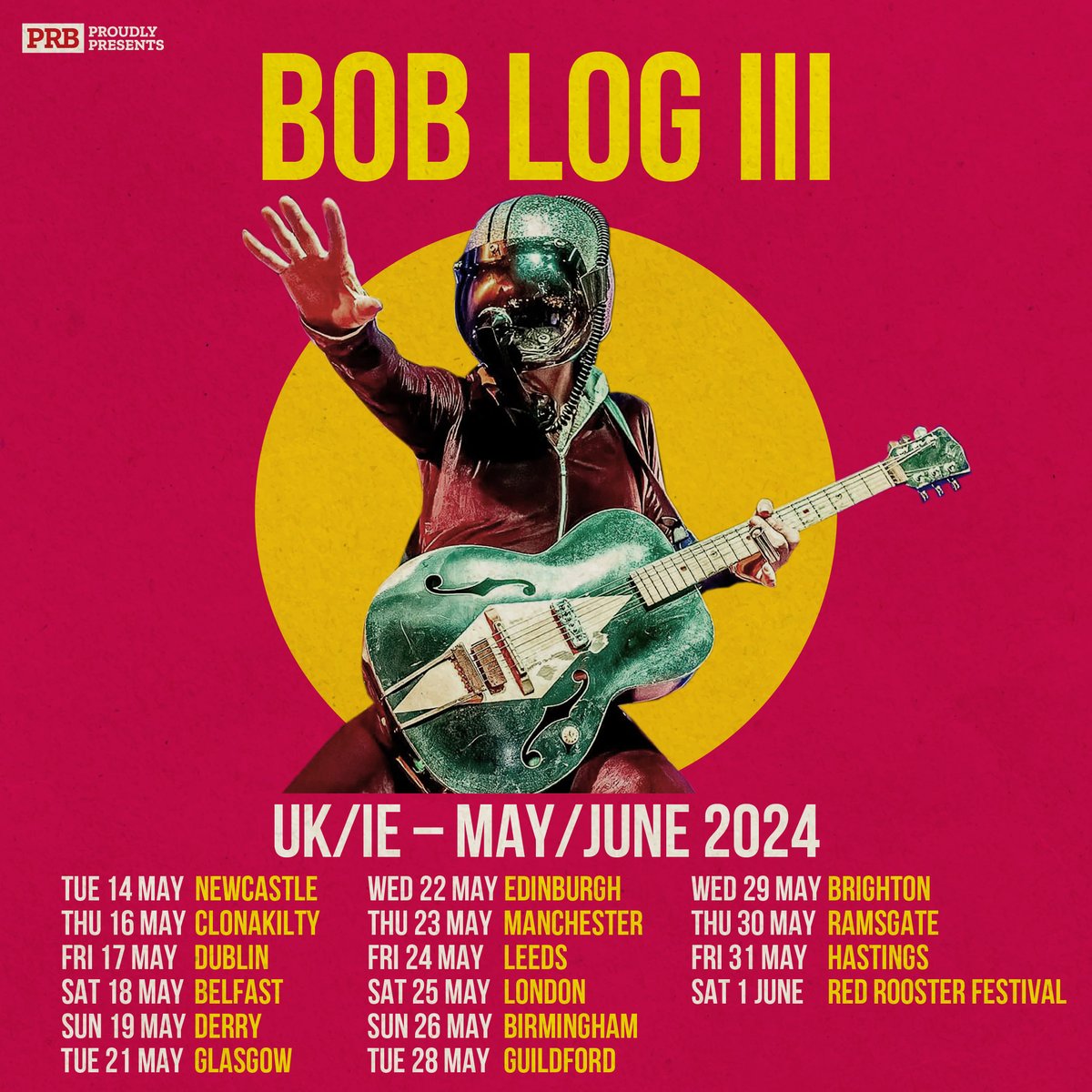 Experience an incredible show with @boblogiii this May in The Sugar Club! Bob Log III is an American slide guitar one-man band. This is a show that needs to be experienced live! Friday 17.05 Tickets: bit.ly/TSC_BobLogIII