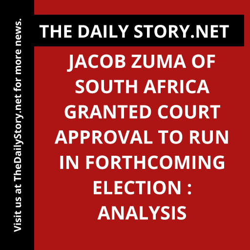 '#BREAKING: Jacob Zuma approved to run in election! What impact will this have on South Africa's political landscape? #ZumaElection #PoliticalAnalysis'
Read more: thedailystory.net/jacob-zuma-of-…