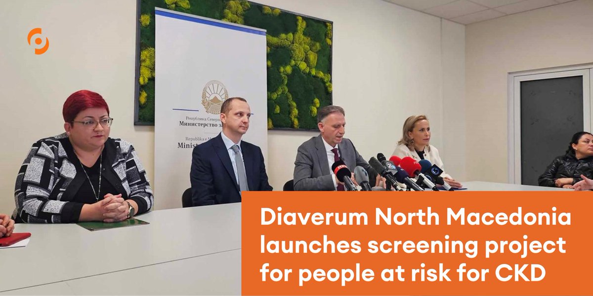 Diaverum North Macedonia and the Ministry of Health of North Macedonia have launched a #CKD screening project, to tackle prevention, early detection and treatment of the disease. Read more: bit.ly/4arptKU #Diaverum #Truecare #M42