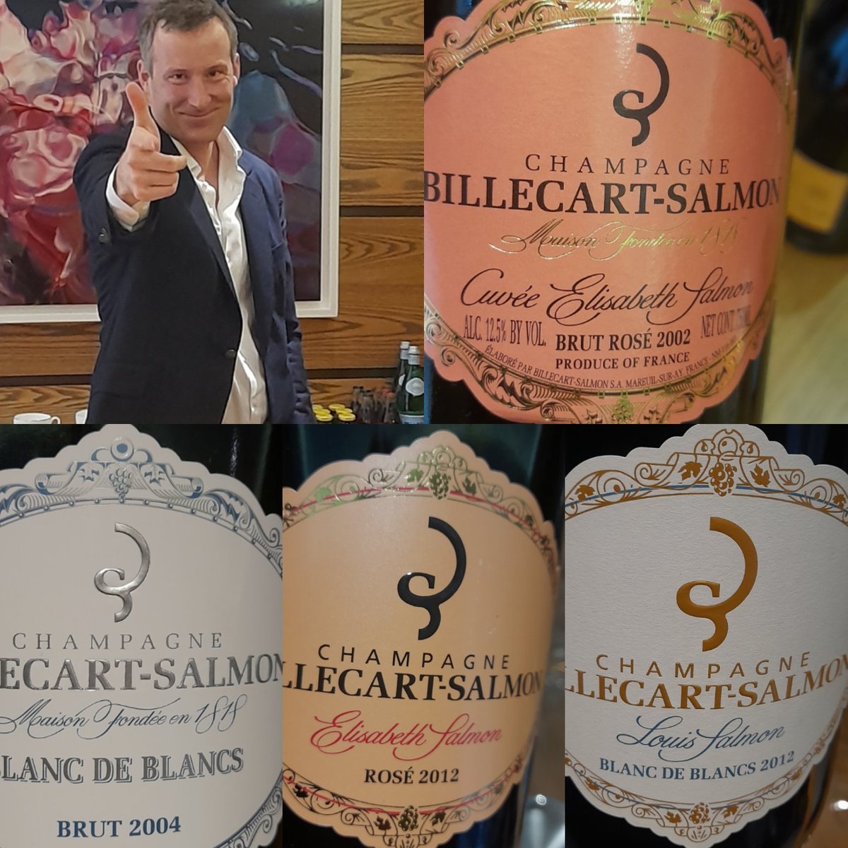 Always such a pleasure to taste with Mathieu @mrbillecart !!!! Today he launched the #2012 founders' cuvées of #ElisabethSalmon2012 #rosé and #LouisSalmon2012 #blancdeblancs Tasting notes soon in @worldoffinewine @champagne_billecart_salmon