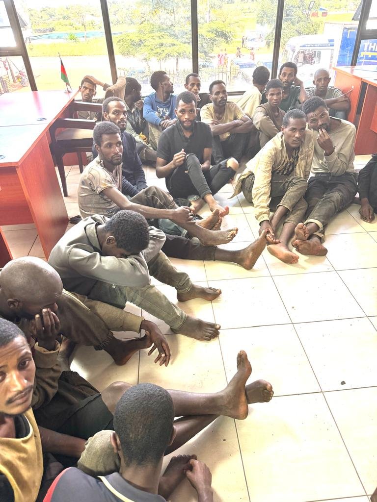 Department of Immigration and Citizenship Services in the north has arrested 20 Ethiopian nationals for illegal entry into Malawi. The department’s PRO Francis Chitambuli says the undocumented immigrants were found in the hills of Mwanda & Kakozi in Rumphi. #CFMNews #Malawi