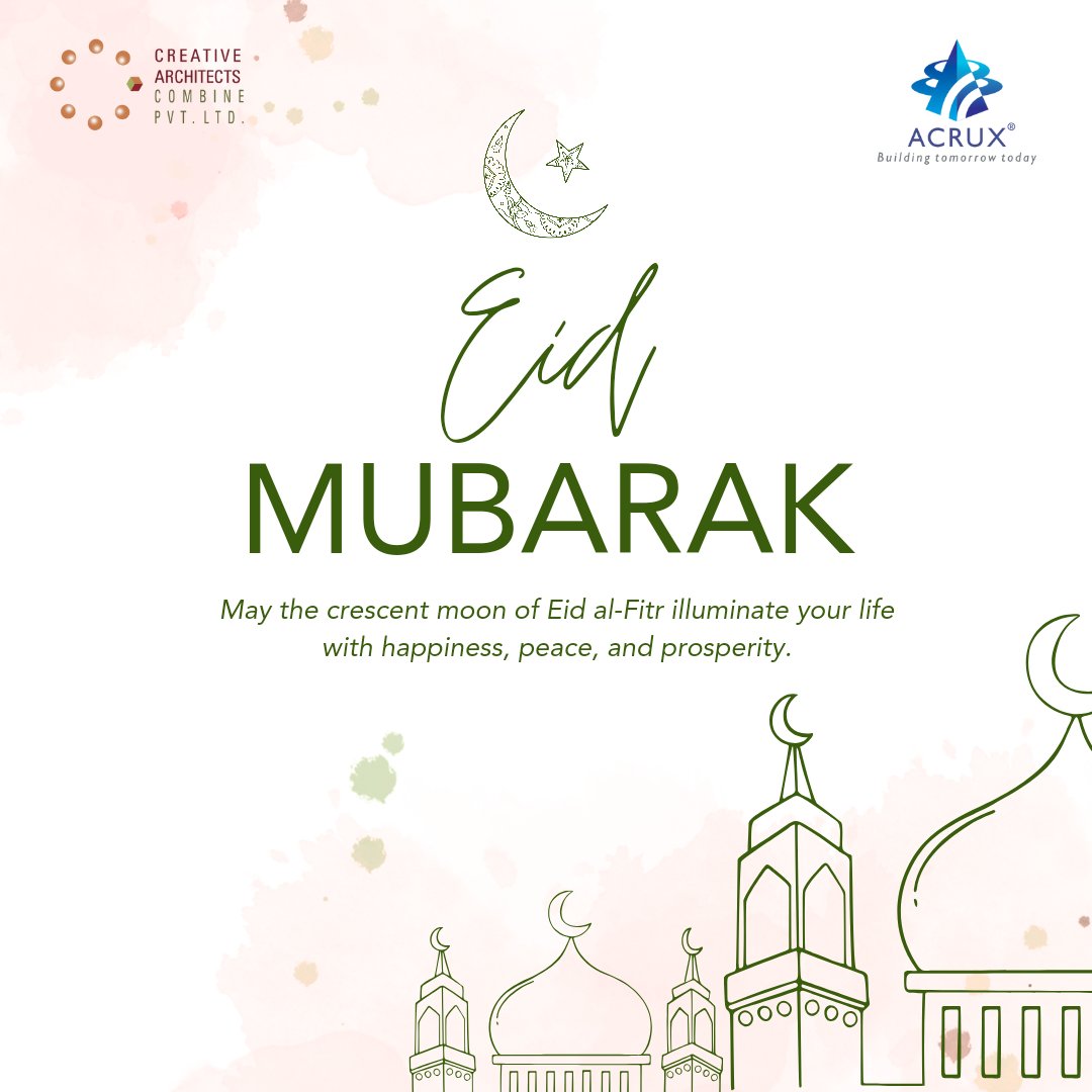 acrux_realcon's tweet image. Eid Mubarak! 🌙 May the crescent moon of Eid al-Fitr illuminate your life with happiness, peace, and prosperity. ✨
#EidMubarak #EidAlFitr #EidCelebration #EidJoy
#EidVibes #creativearchitectscombine #acrux_realcon