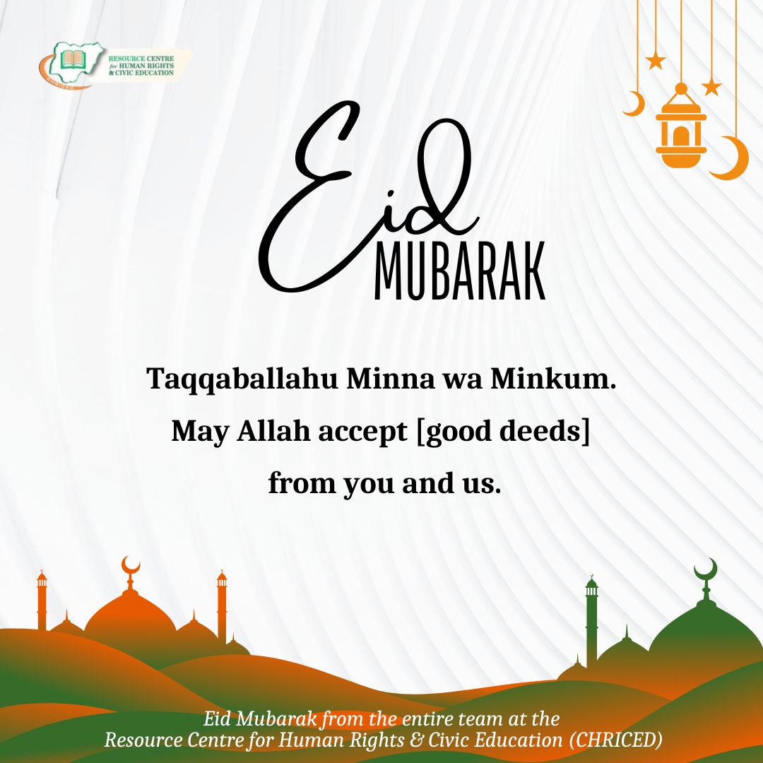 #EidMubarak Wishing you a peaceful and joyful Eid-el-Fitr filled with blessings. May Allah (SWT) shower you and your loved ones with abundant happiness and prosperity. #EidulFitr2024