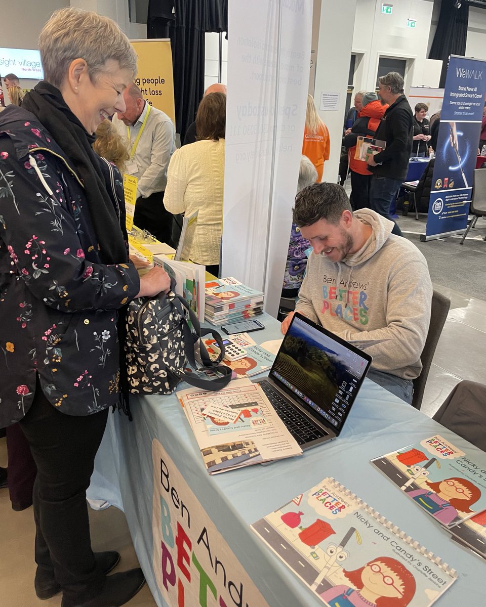 Better Places hits Blackpool! Another great event by Sight Village in bringing together things of interest to blind and people and supporting professionals And if you look really closely through my well placed laptop on the second photo, you can even see me signing a book