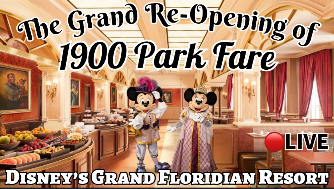 GOING LIVE RIGHT NOW! First reservation of the day! 🔴1900 PARK FARE at Disney’s GRAND FLORIDIAN Re-Opens! Character Dining |... youtube.com/live/-lZGNEibc… via @YouTube