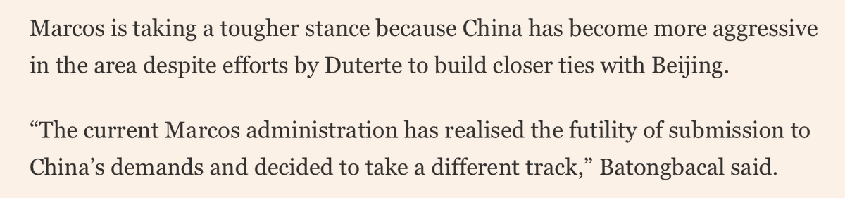 The Philippines has already learned something that some people just don't seem to get - you're not going to 'restrain' your way into a non-confrontational relationship with a powerful China.