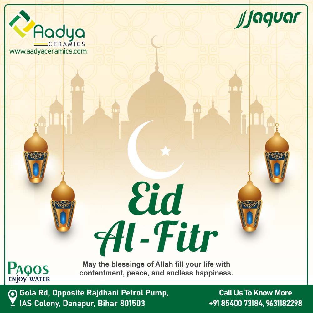Wishing you and your loved ones a blessed Eid filled with joy, peace, and prosperity! 🌙✨ #EidMubarak #EidAlFitr 

#EidMubarak #عيد_الفطر #EidAlFitr2024 #Eid2024 #EidulFitr2024 #ईद_मुबारक #ईद #AllahsBlessings #AbundantHappiness #aadyaceramics #Patna #Bihar