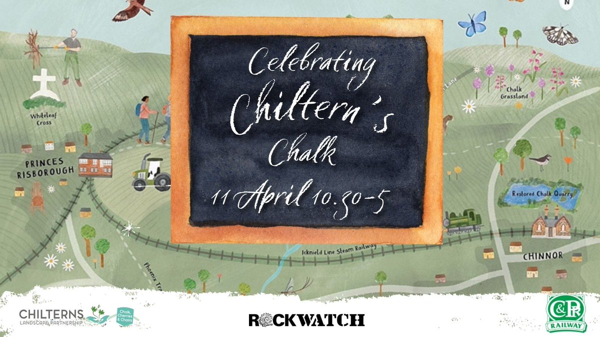 Excited that this is happening tomorrow @ChinnorRailway Thursday 11 April from 10.30-17.00 celebrating Chilterns chalk with a chalk day at the railway, an event organised by @ChilternsCCC For more information visit chilternsaonb.org/.../chalk-rail…