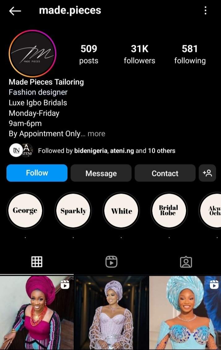 'Luxe Igbo Bridals'
Posts Yoruba Bridals
Join-body syndrome