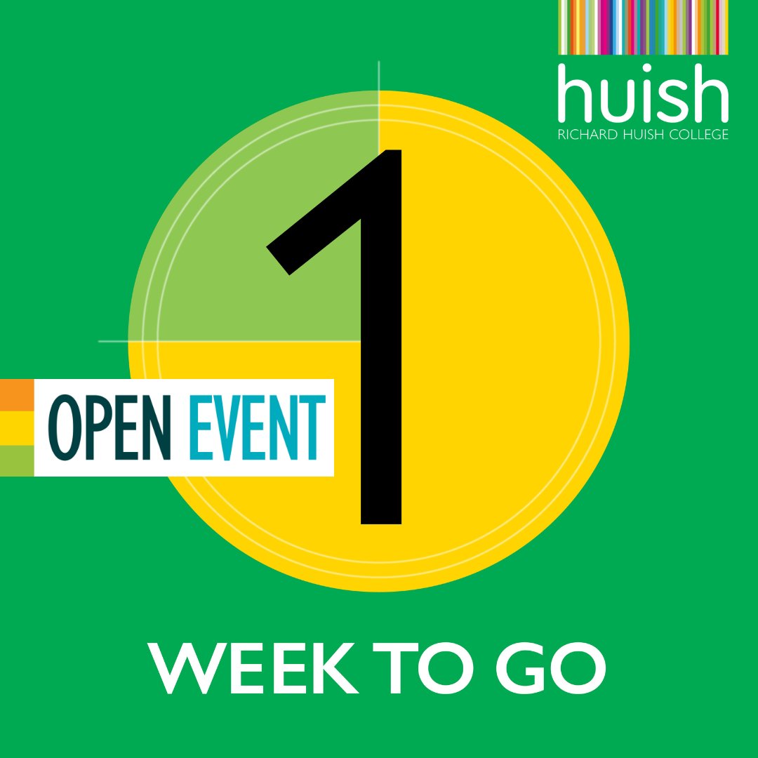 There's just one week to go until our #OpenEvent! Register now to find out the many exciting options awaiting you at our #SixthForm College in Somerset. Wednesday 17th April, 5-8pm eventbrite.co.uk/e/april-open-e…