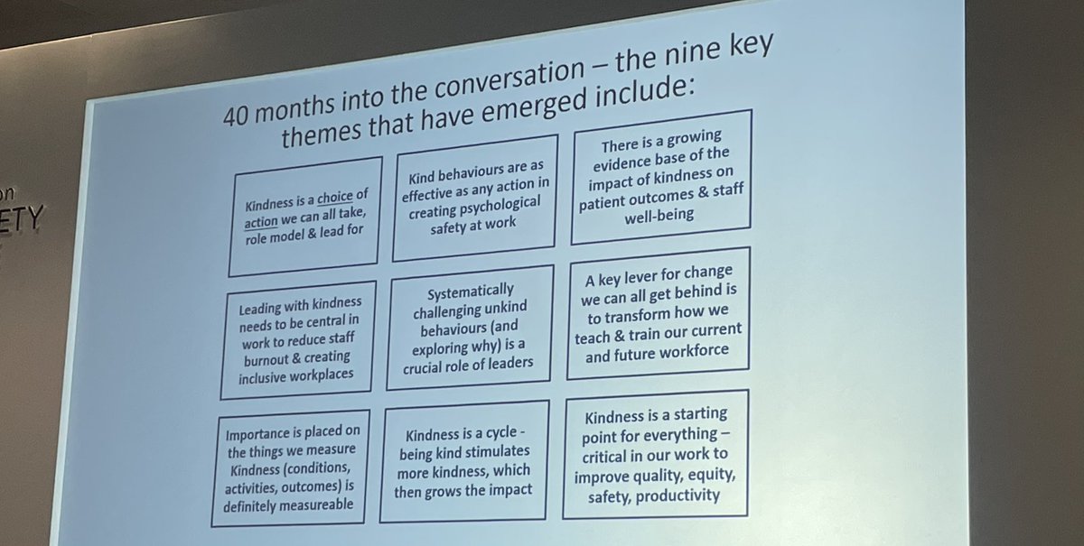 Claire Snyman (@clairehsnyman) on Twitter photo Key themes about kindness in healthcare <a href="/Kindness_Health/">Conversation for Kindness</a> #Quality2024 Key themes about kindness in healthcare <a href="/Kindness_Health/">Conversation for Kindness</a> #Quality2024
