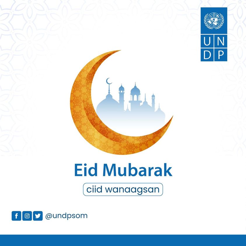 A blessed ⁦#EidMubarak⁩ from all of us at @UNDPSomalia to you and your families. May this Eidul Al Fitr bring joy, peace, and prosperity to our sisters and brothers in Somalia. Wishing you a joyous celebration filled with love and blessings!