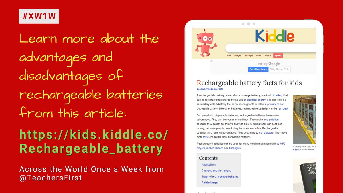 🧠 🤔 Learn more about the advantages and disadvantages of rechargeable batteries 🔋 from this article - bit.ly/3TO6L91 #XW1W #TeachSDGs #K12 #SDG7