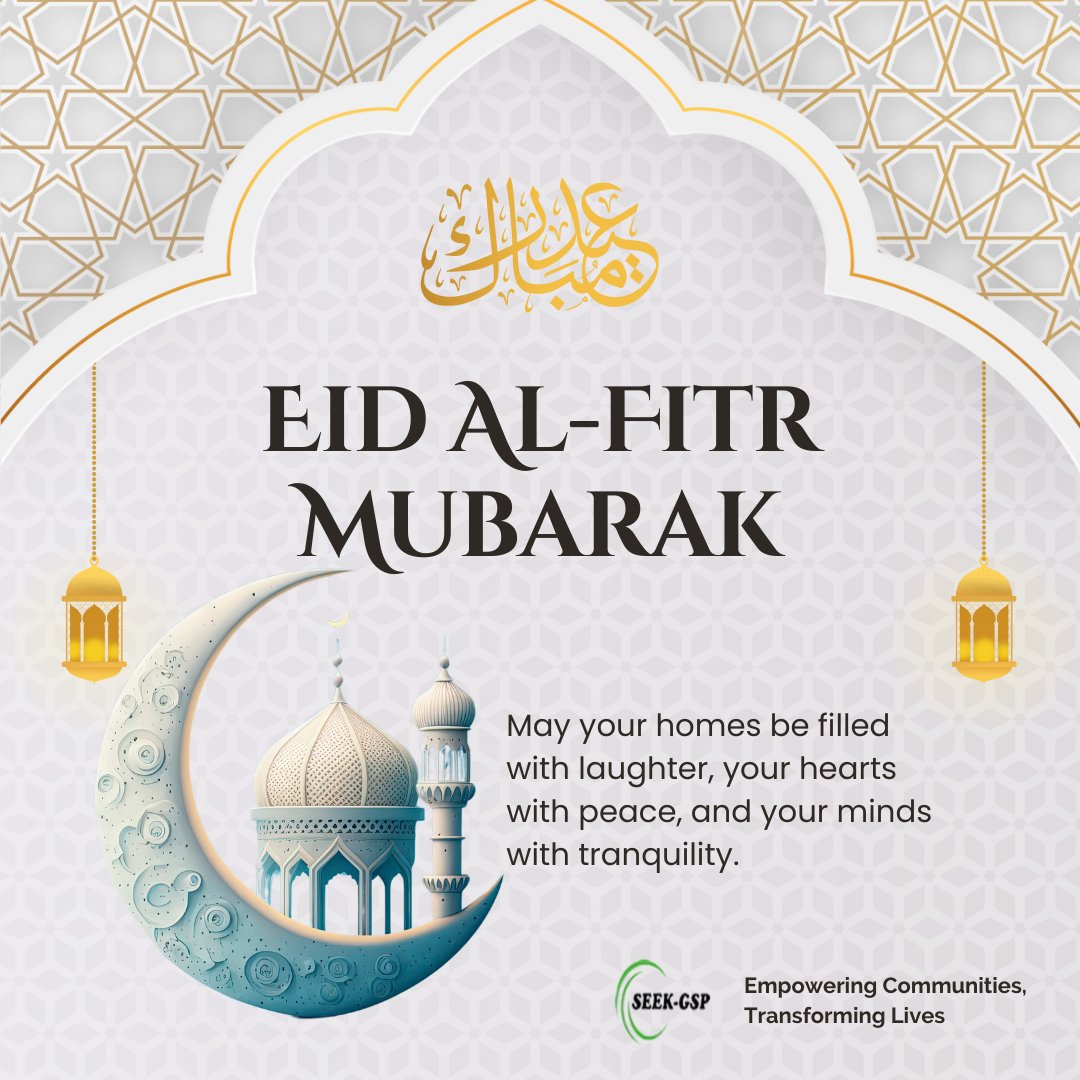 🌙✨ **Eid Mubarak from SEEK GSP! **✨🌙

Warmest wishes to you and your loved ones on this blessed occasion of Eid. May the spirit of Eid fill your hearts with joy, your homes with laughter, and your lives with peace and prosperity.

Eid Mubarak from all of us at SEEK GSP! 🕊️🌟