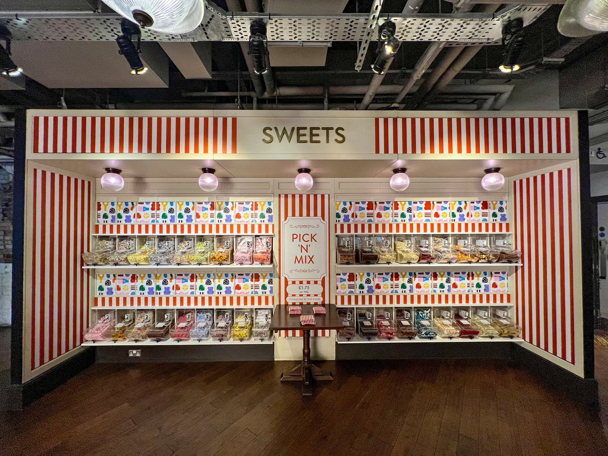 Our pick n mix has finally got its beautiful redesign!! 😍 Our mouths are watering and our eyes are amazed at this gorgeous new striped design! What do you think? 🍬 🤤