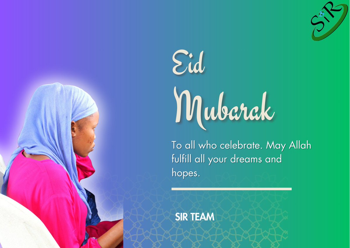 Eid Mubarak from the SIR family to yours. May Allah fulfill all your dreams and hopes. #EidMubarak #EidAlFitr2024 #Eid #Eidmubarak2024