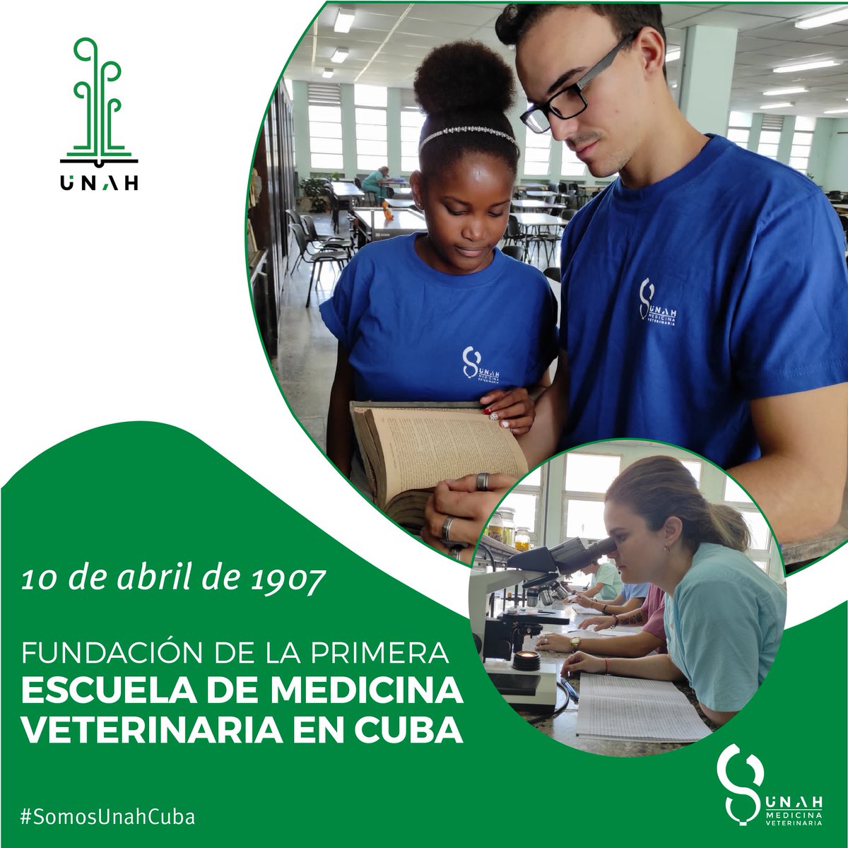 🌱🔬 Reconocemos #hoy a investigadores, profesores y estudiantes en la rama de la Medicina Veterinaria en Cuba al cumplirse 117 años del inicio de los estudios veterinarios en nuestro país. #SomosUnahCuba #UniversidadCubana