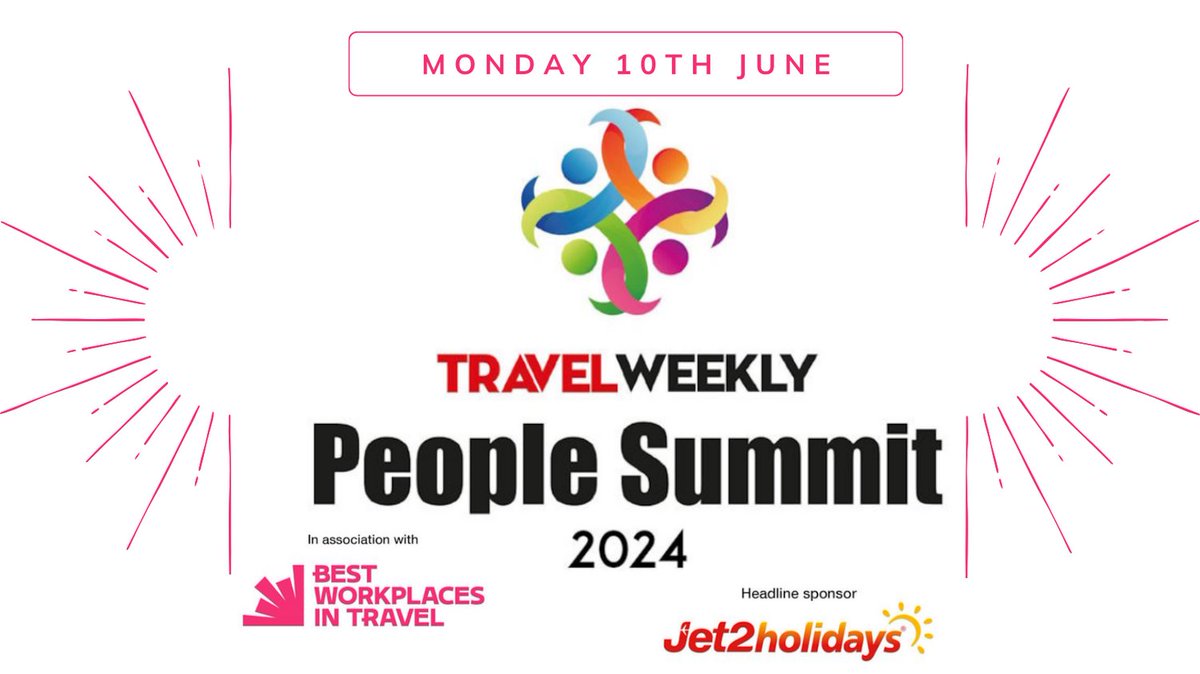Sign up for this year’s People Summit. We’re thrilled to be partnering with @TravelWeeklyUK to bring you the 3rd annual People Summit in London on 10th June and we hope to see you there! #travelindustry #employeeengagement #hrdirectors #humanresources