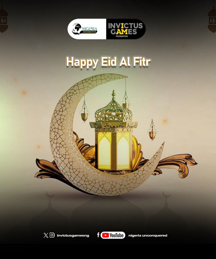 HAPPY EID AL FITR! To all our Muslim brothers and sisters, May the Eid celebration be filled with love, laughter and happiness. How’s your Eid celebration going? __ #invictusspirit #teamnigeria #eid 🇳🇬💛🖤