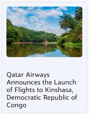 #Qatar_Airways #Kinshasa #Qatar #QNA #RDCauQatar #DRCinQatar #QatarAirways #NouvelleDestination #NewDestination x.com/dohanews/statu…