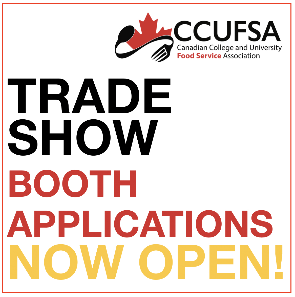 We are excited to let you know Booth Applications are NOW OPEN for the CCUFSA Trade Show on Thursday, June 27th in Charlottetown, PEI.

Visit the Conference website here to book your booth: site.pheedloop.com/event/EVEZMTQK…

#CCUFSA #CCUFSA2024