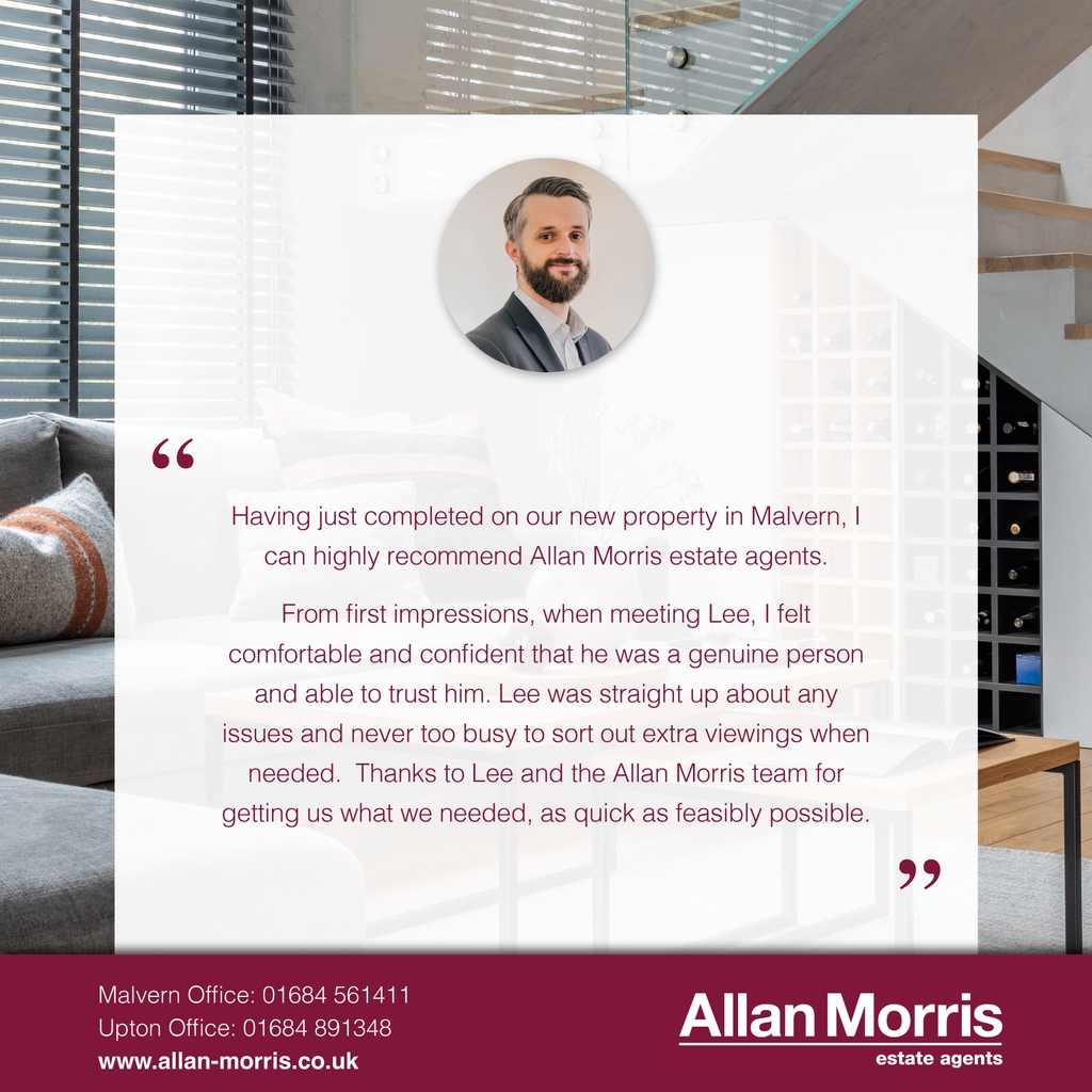 Another satisfied customer sharing their experience! 🌟

From house hunting to home sweet home, 🏡 our client testimonial speaks volumes about the dedication and expertise of our Malvern team, in particularly Lee. 🙌
⁠
#clientreview #allanmorris #propertymarket #estateagent