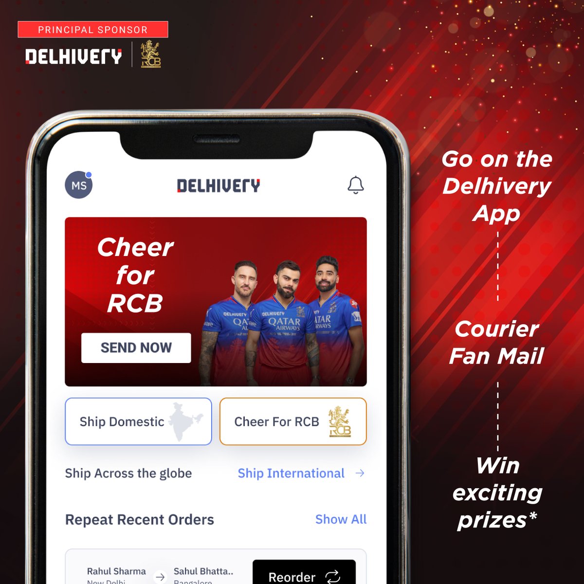 delhivery's tweet image. Use the Delhivery App to directly courier Fan Mail to the RCB team. Get free doorstep pick up anywhere in the country! 

Download the App and Send Your Parcel to the RCB Team Now!

#DirectDelhiveryKaro #ನಮ್ಮ #IPL2024 #RCB   #Giveaway #RCBFanMail #RCBLuckyCharm #DelhiverycheersRCB
