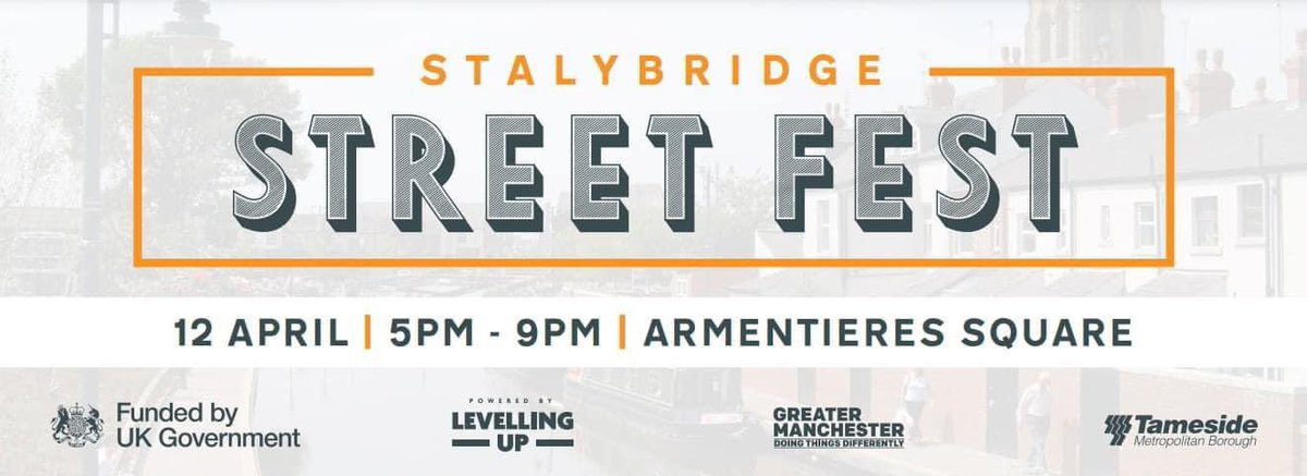 STALYBRIDGE STREET FEST 🍕 Save the date... Friday, April 12. The hugely popular Stalybridge Street Fest will return to Armentieres Square. Expect family fun, live music and tasty food and drink. See you there! 🎶 #ad