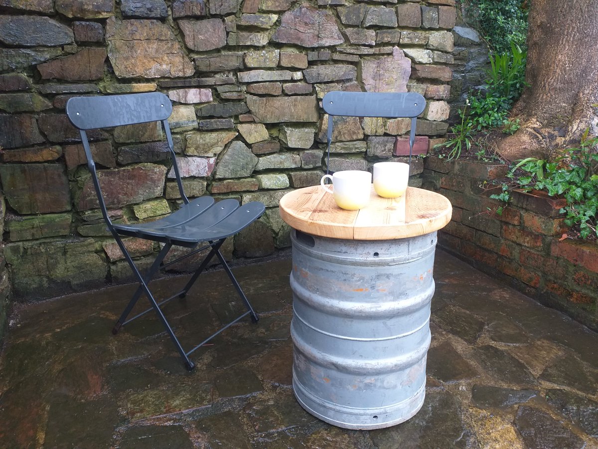 We made our pledge over @2minuteHQ to repurpose or repair 2 items throughout April as part of the #2minuterepurposechallenge. Our 1st started off as a dumped beer keg & timber off cuts, now it's ready for a cuppa! #reducereuserecycle #repurpose #repurposed