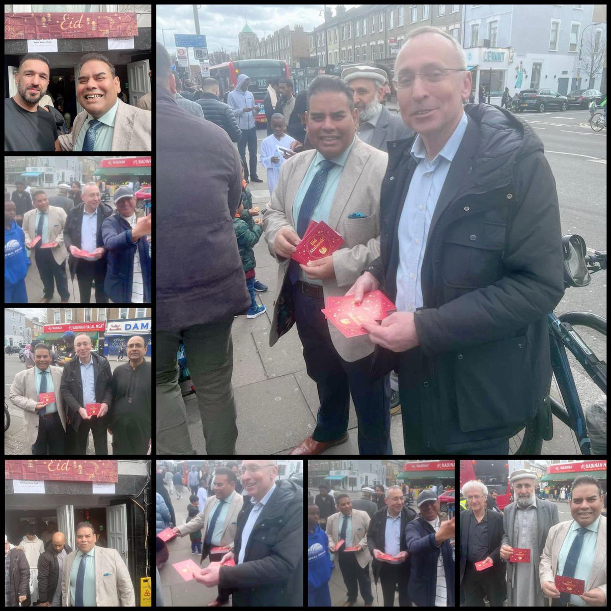 Grateful for the opportunity to attend Eid prayers at Shepherds Bush Mosque 🕌 alongside my brother-in-law, Wasim & witnessed the warmth of community spirit. Delighted to campaign with @hammersmithandy outside. May this Eid bring blessings & unity to all. #EidMoments @UKLabour