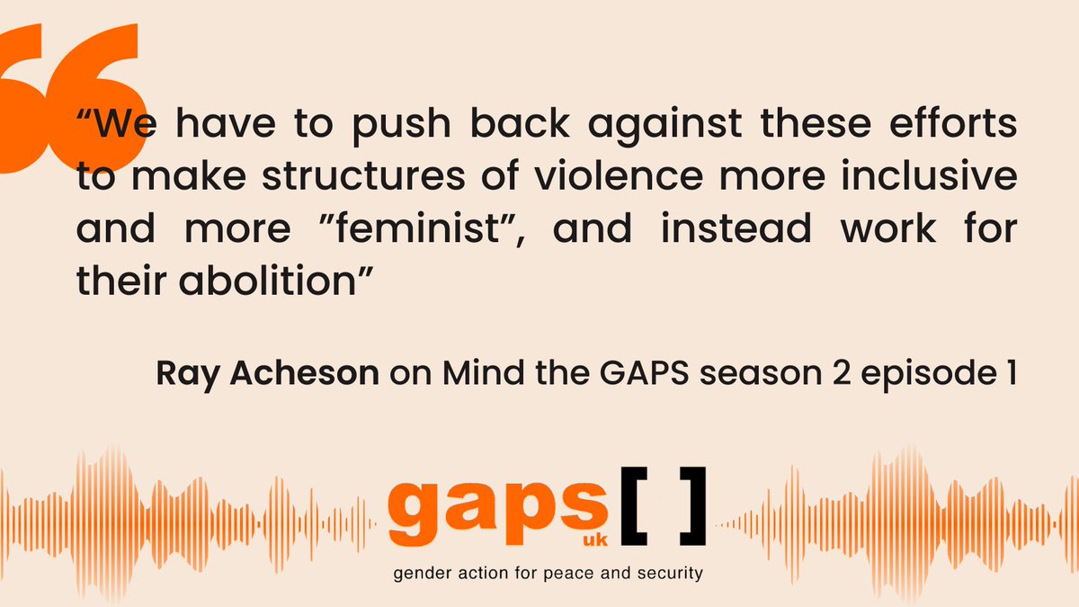 Join @ToniHaastrup & @achesonray on the 1st episode of Mind the GAPS season 2 A deep-dive which includes why FFP states like Germany & Canada are unable to uphold feminist commitments & confront settler colonialism - from #Palestine to Wet'suwet'en 📻👇 open.spotify.com/episode/24XAwz…