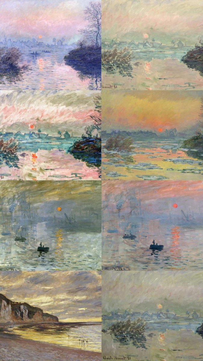 art of sunsets — by claude monet.